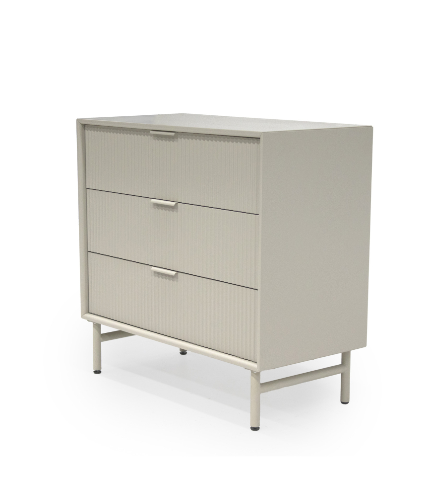 PLAZA Byrå Greige. 3-lådor.