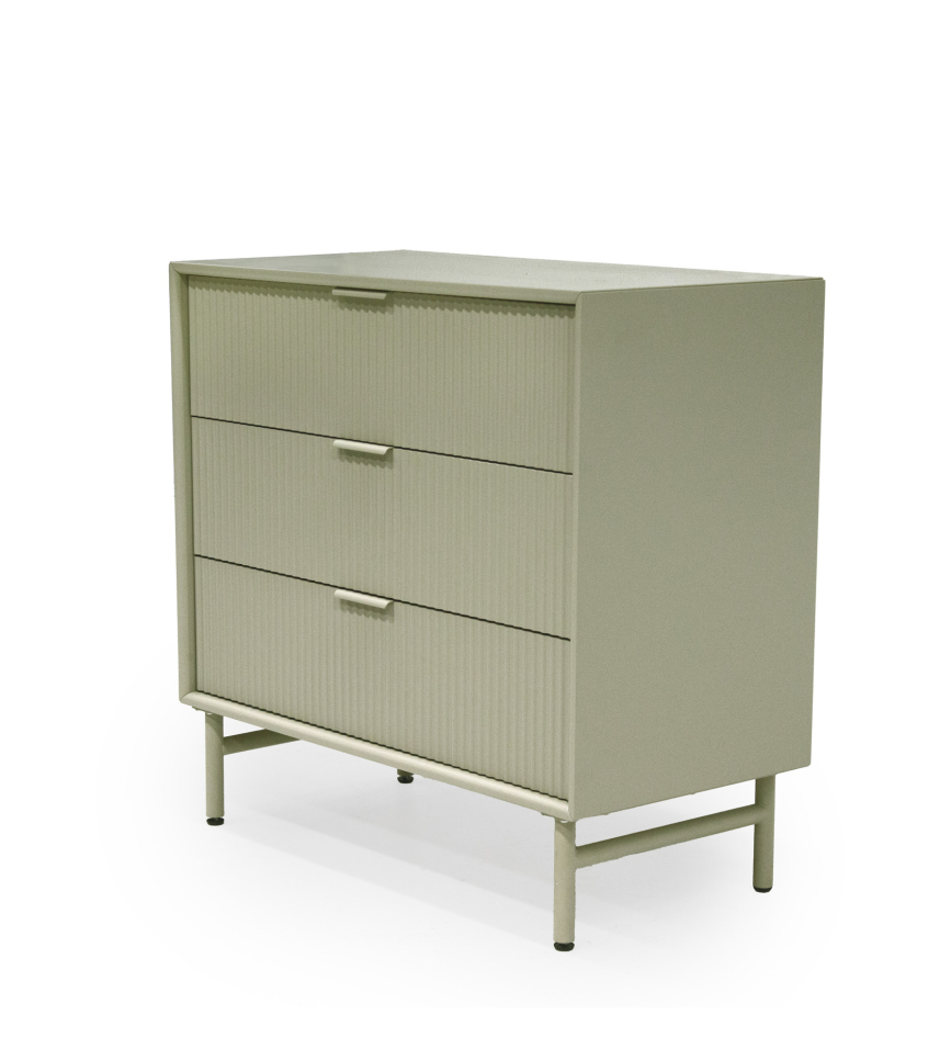 PLAZA Byrå Grön. 3-lådor.