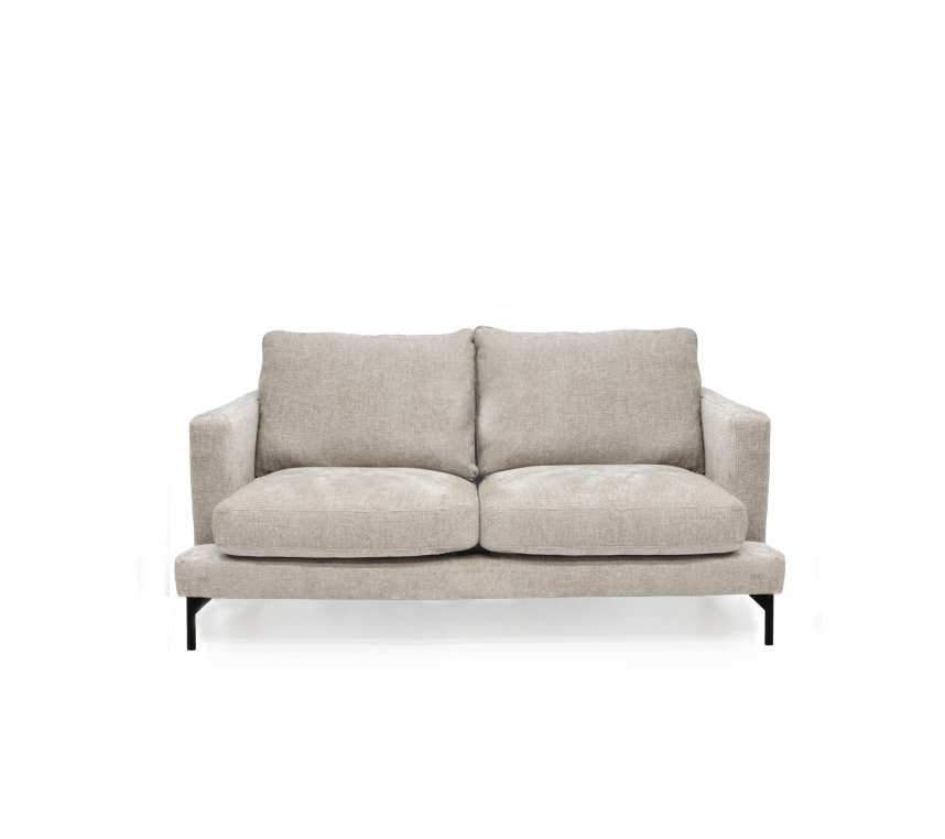 VILMA Soffa 2-sits Tyg Garnet Aluminium. Metall svart.