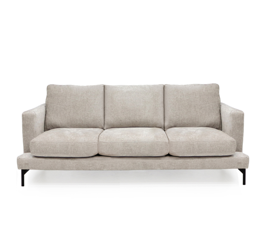 VILMA Soffa 3-sits yg Garnet Aluminium. Metall svart.