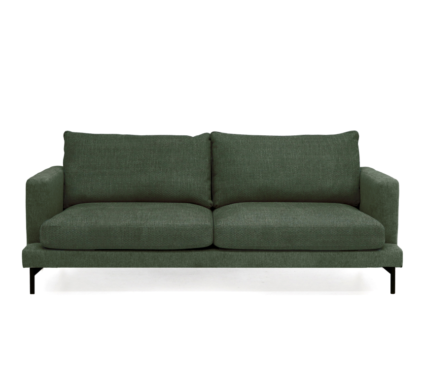 VILMA Soffa 3-sits Tyg Dolomite Myrtle. Metall svart.