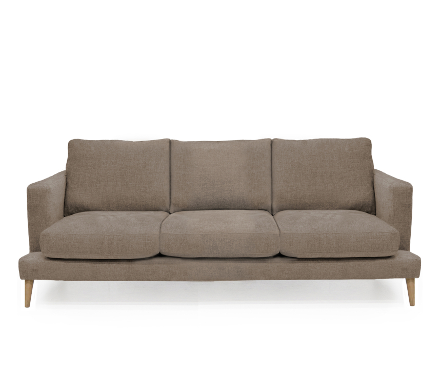 VILMA Soffa 3-sits Tyg Garnet Cornstalk. Ek vitoljad.