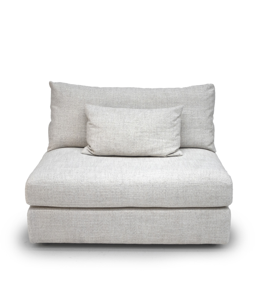 MONTI Soffa 1-sits u armstöd Tyg Pleat 01 Beige