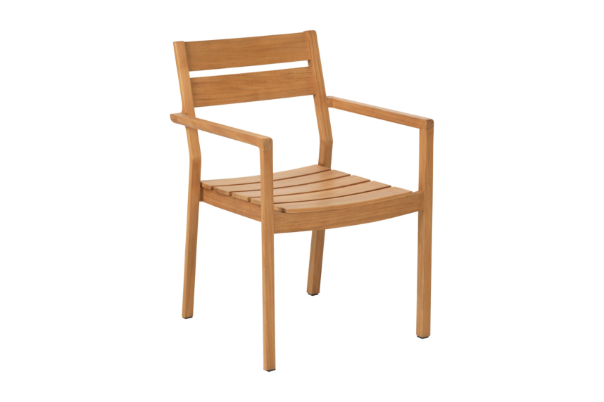 DELIA Utekarmstol Teak