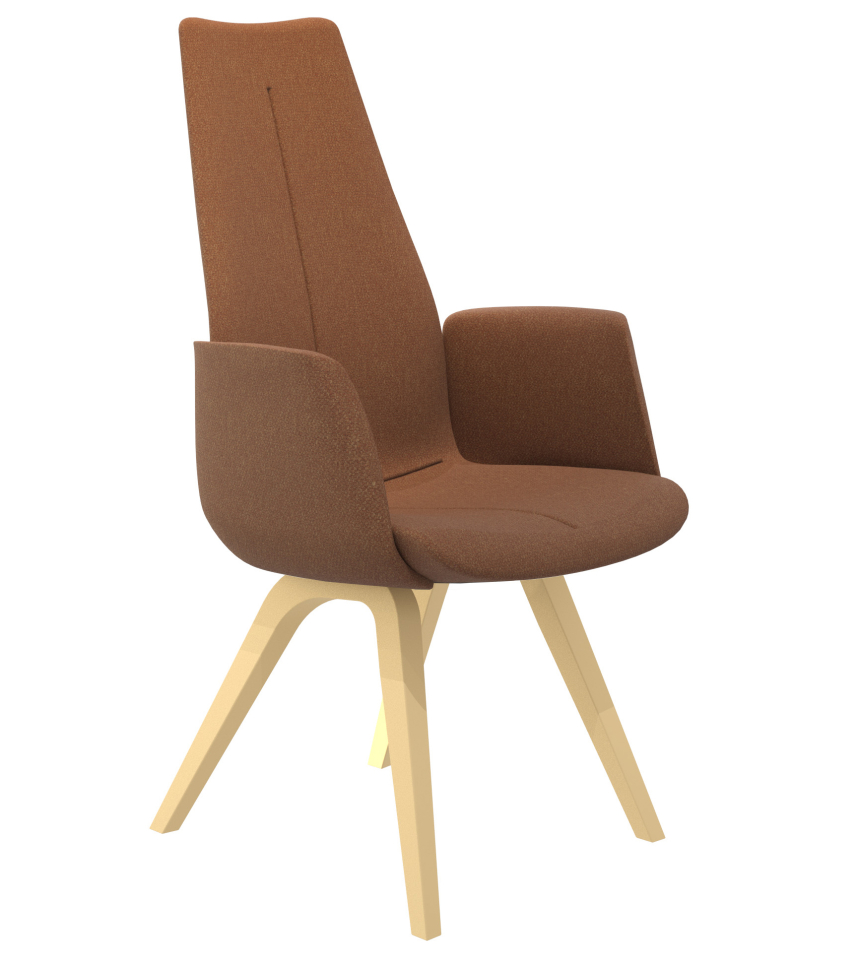 AROMA Karmstol Tyg Viva Rost. Ek Vitpigmenterad.