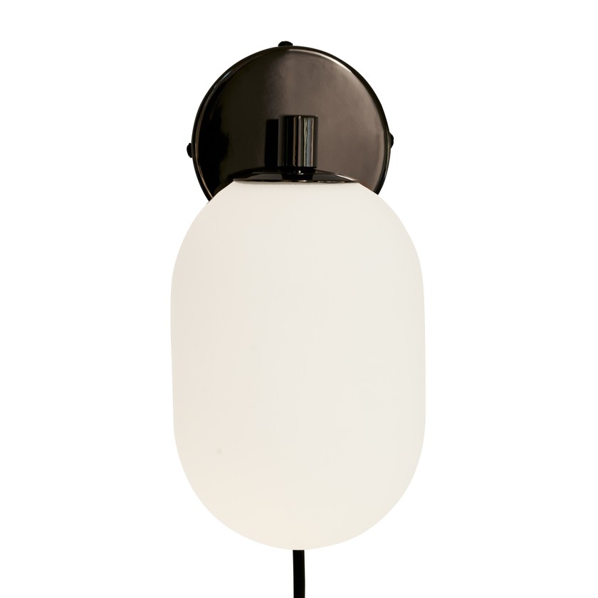 NOOR Vägglampa Opalglas/Metall.