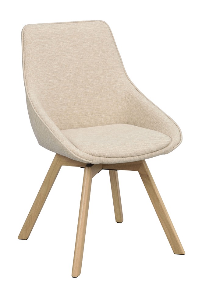 ALISON Stol Tyg Asgard Ljusbeige. Ek.