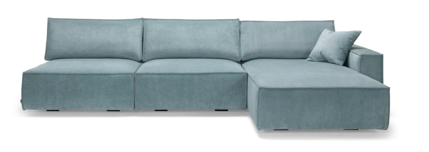 MAKSI Soffa med divan Tyg Diego Lightblue