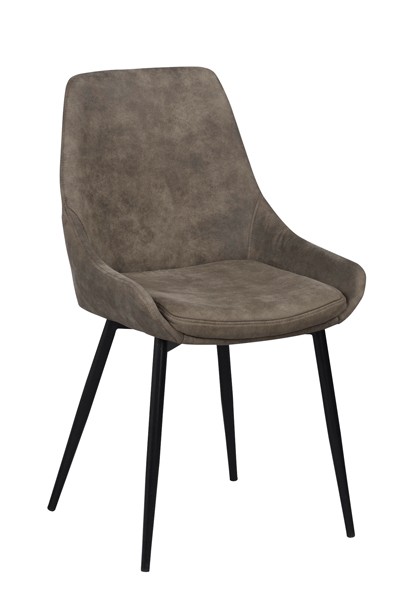 SIERRA Stol Tyg Microfiber Mullvad. Metall svart