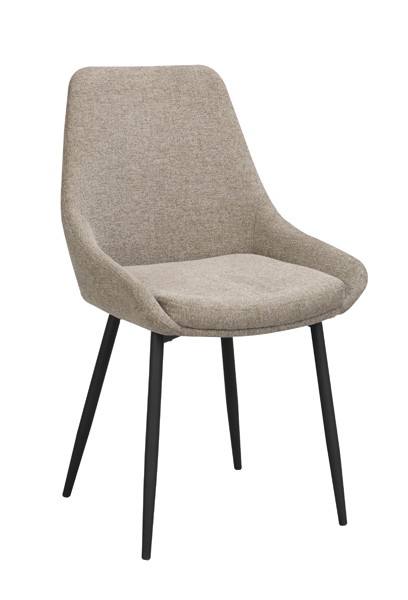 SIERRA Stol Tyg Brego Beige. Metall svart