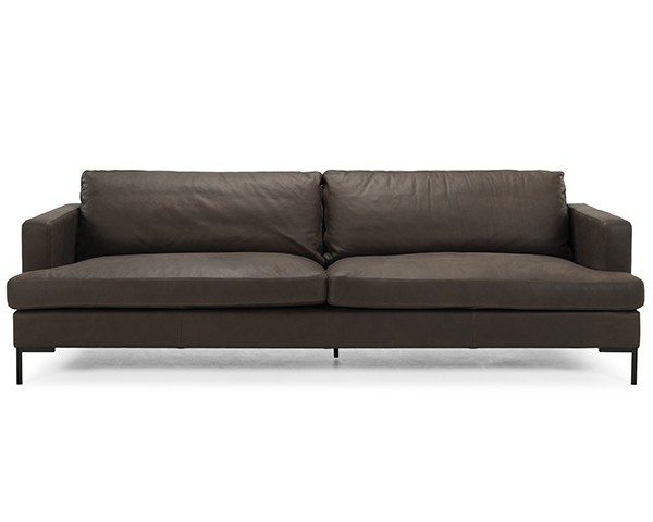 VERONA LUX Soffa 4-sits Läder Nanuke Dark Brown, Kallskum