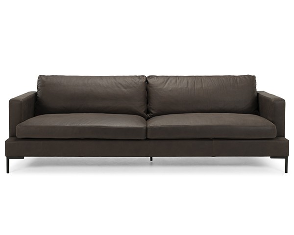 VERONA LUX Soffa 4-sits Läder Nanuke Dark Brown,W4, Dun