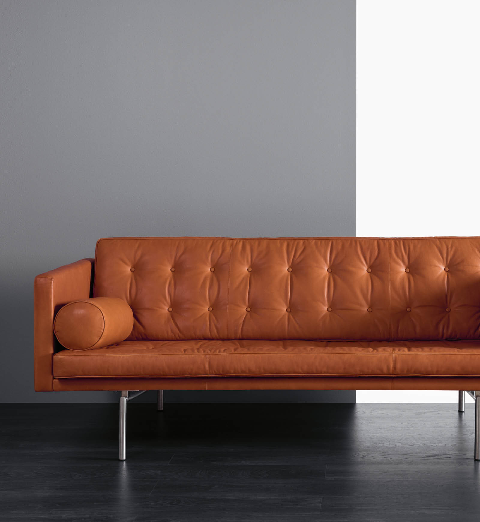 Brun lädersoffa Ritzy Dux