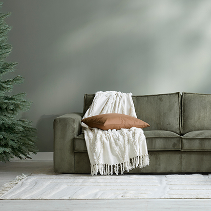 Soffa med olika tyger och färger