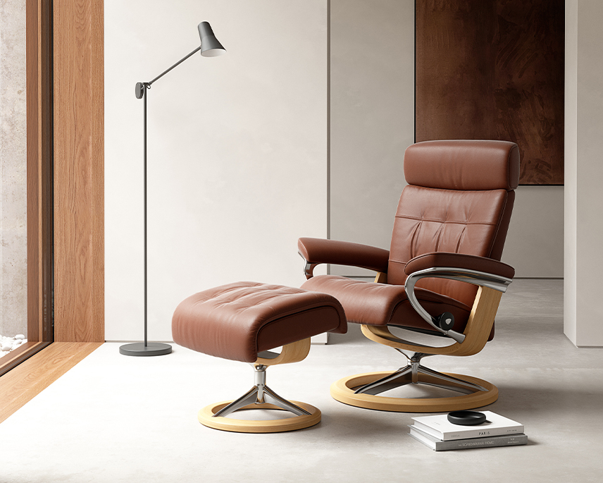 Fåtölj med fotpall från Stressless