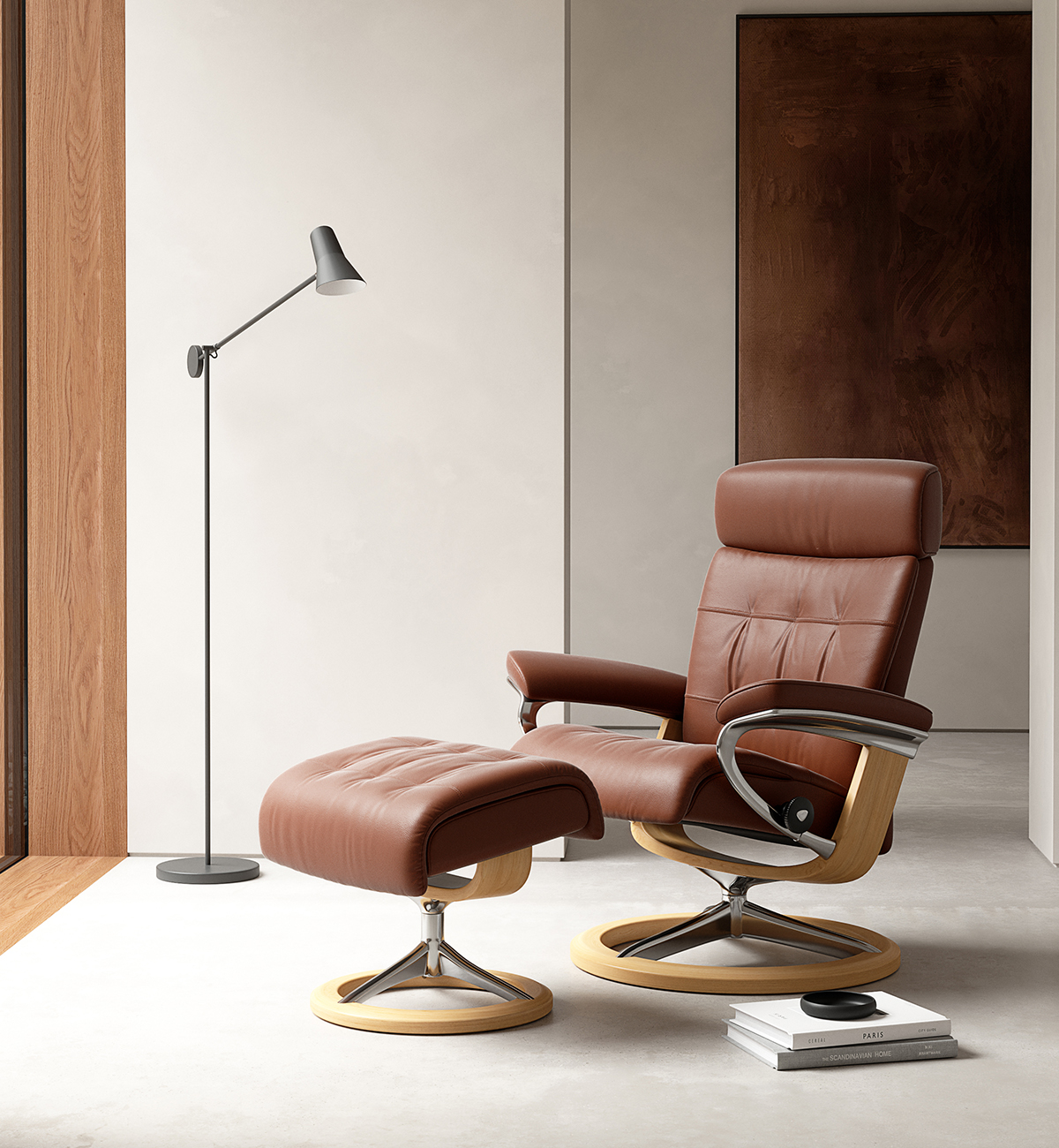 Fåtölj med fotpall från Stressless