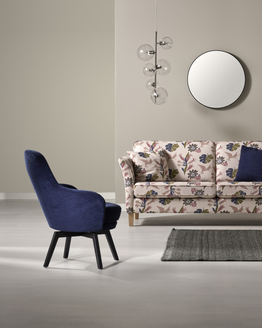 GAGA Fåtölj Tyg Eros Midnight Blue