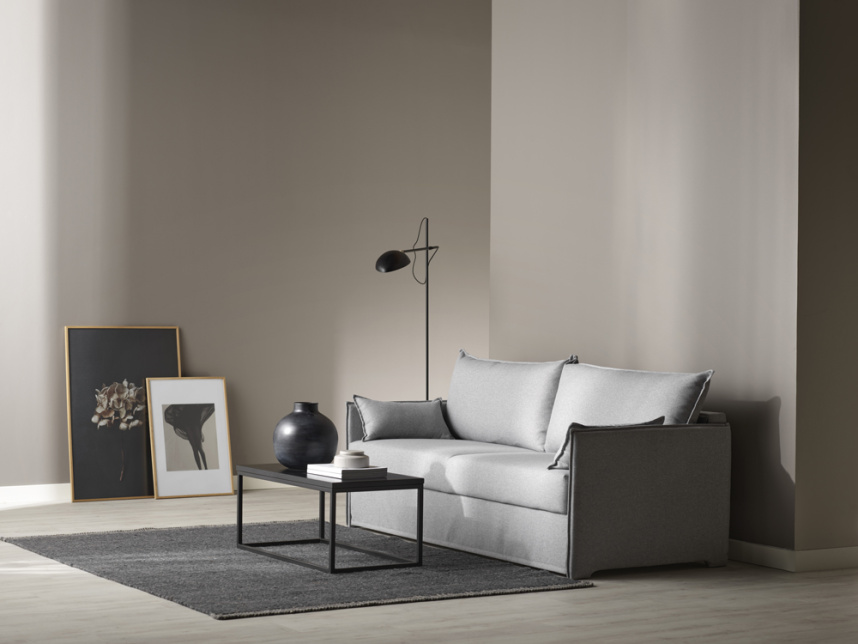 ZARA Bäddsoffa 3-sits Tyg Madeira Light Grey