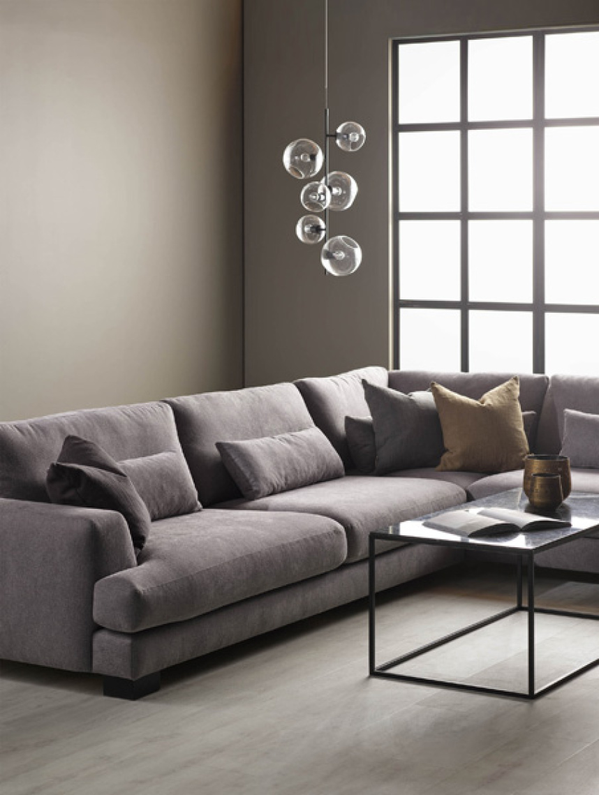 VOX Soffa med öppet avslut Bloq 108 Grå, 2-delar vänster