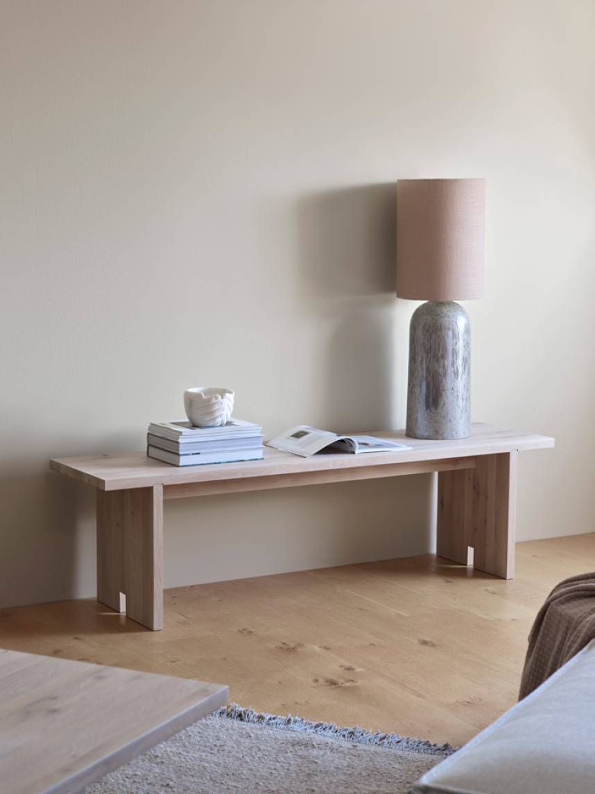 SOUL Bänk Massiv ek Vitoljad