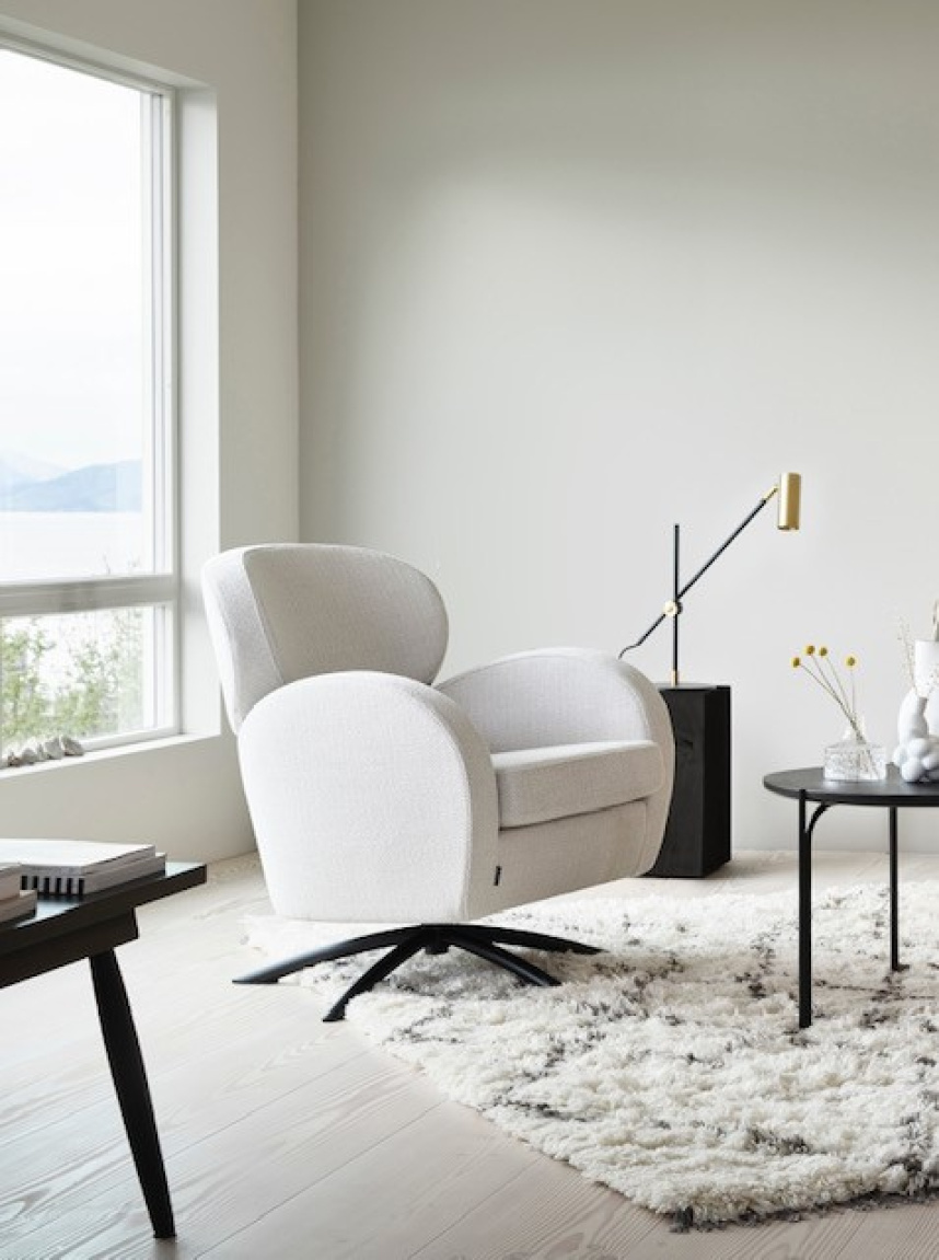 STING Fåtölj Tyg Uno Vit