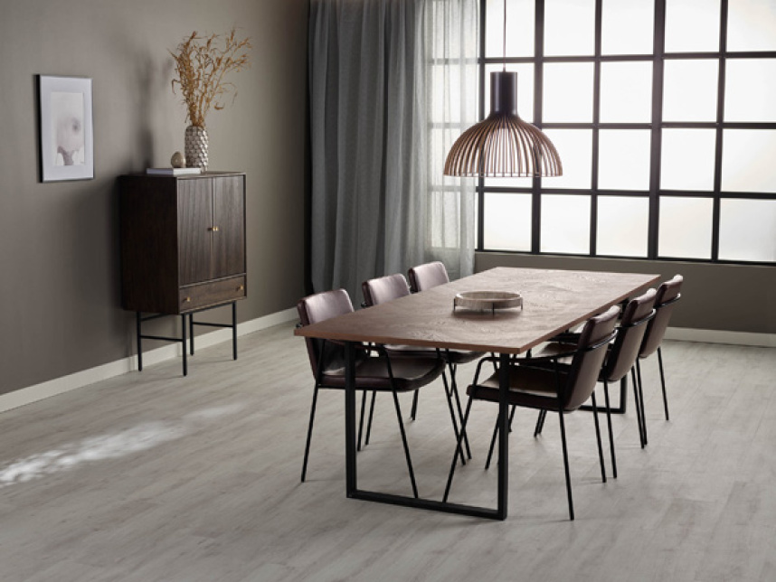 VITO Matbord Ekfanér Brunbetsad 240 cm