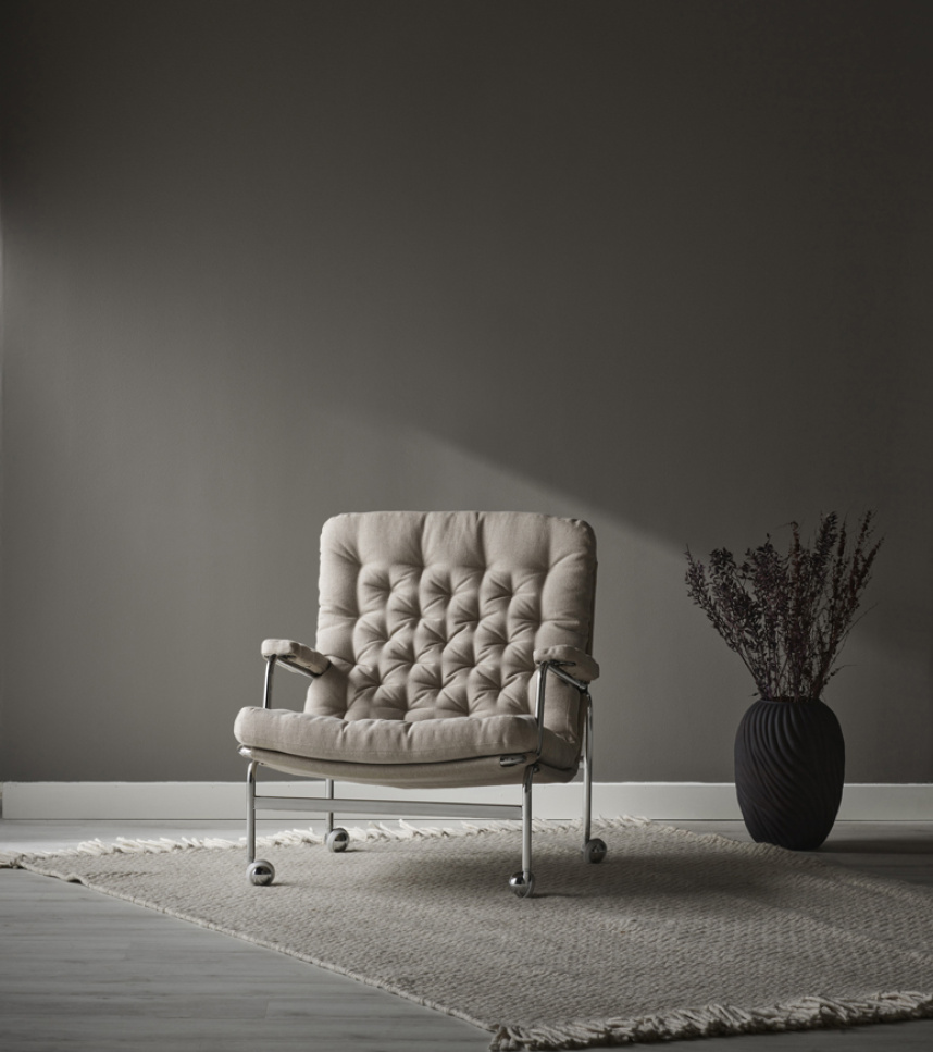 KARIN 73 Fåtölj Tyg Flax Natur