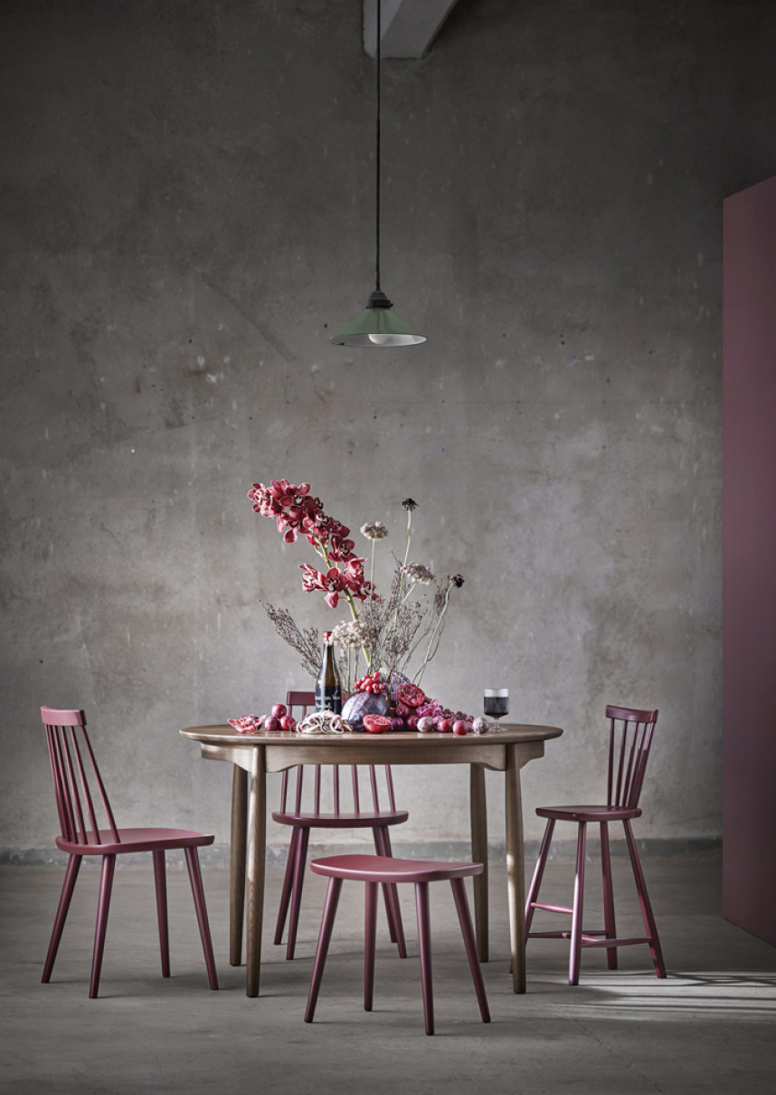 PINNOCKIO Stol Massiv Björk Lingon Lackad