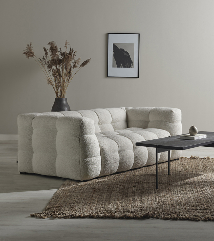 CREAM Soffa 2-sits Tyg Ascot Natur