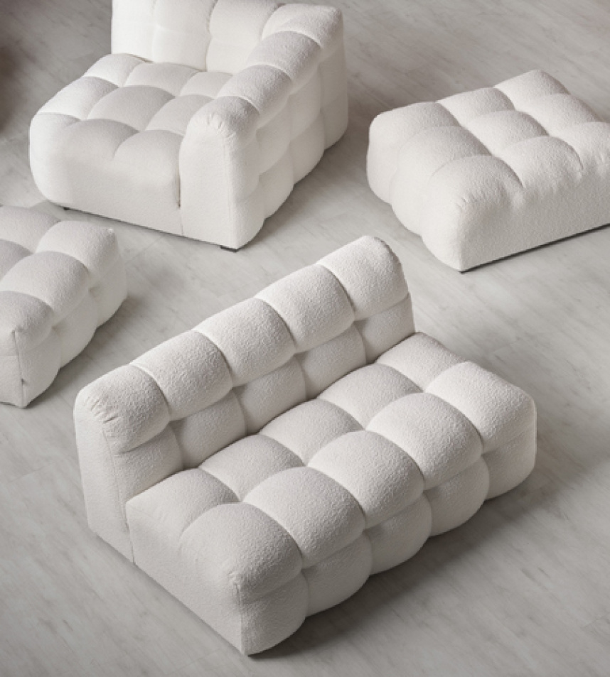 CREAM Soffa 2-sits Tyg Ascot Natur