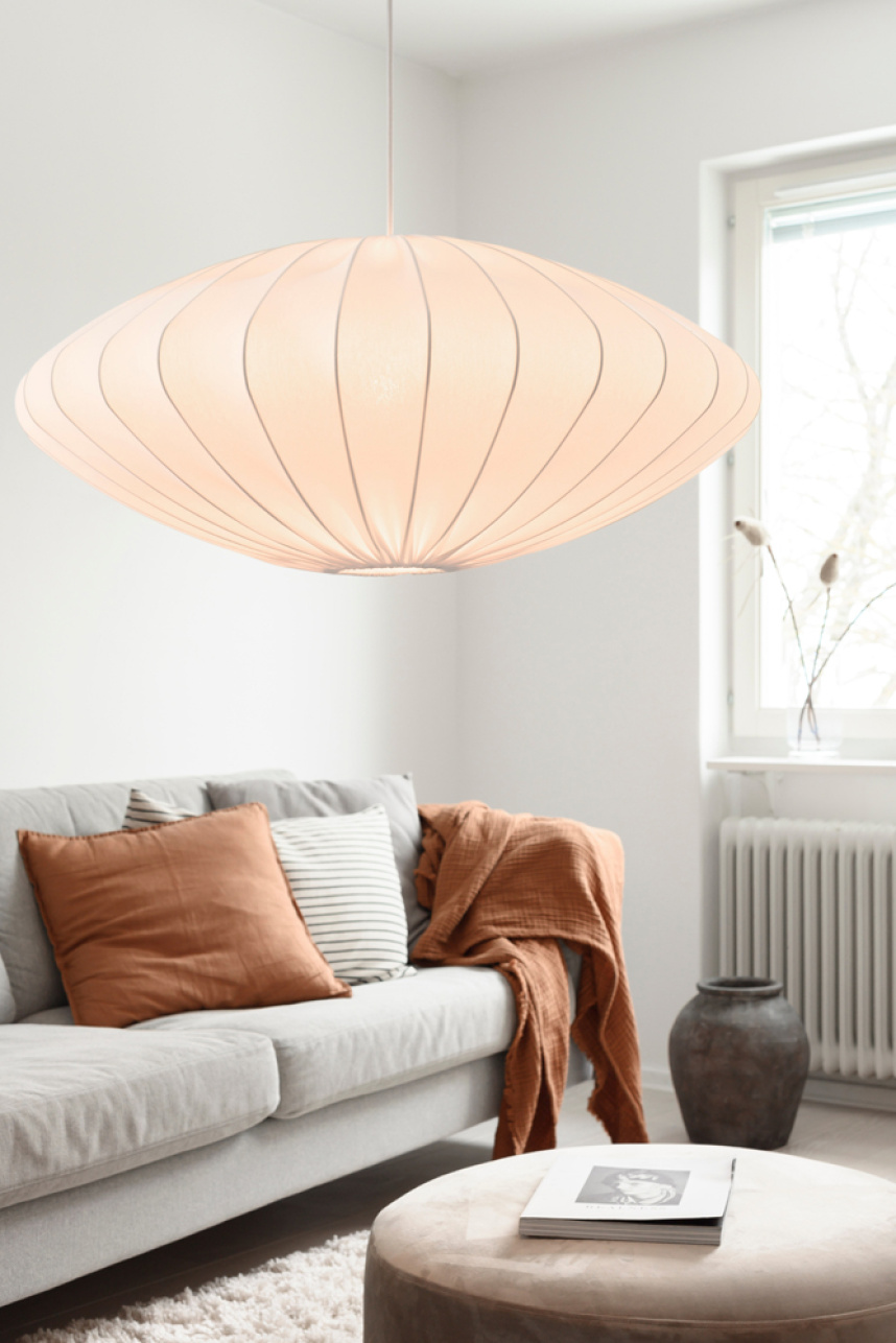 ELLIPSE Taklampa Jersey White. Ø 80 cm