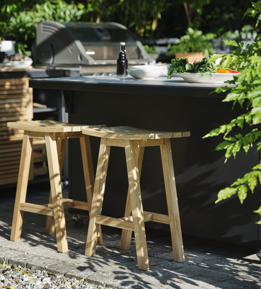 KEROS Utepall Barpall. Teak