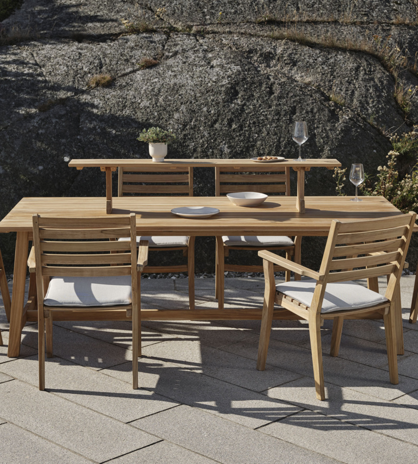 KEROS Tillbehör Bordshylla. Teak
