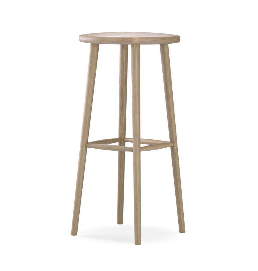 MISS BUTTON Barpall Massiv Ek Naturlack