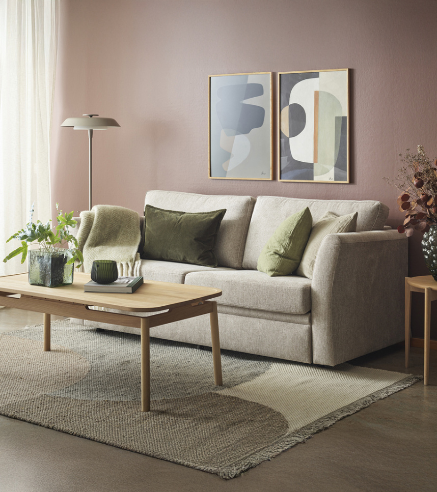 MALÖ Bäddsoffa 2,5-sits Tyg Siri Sand
