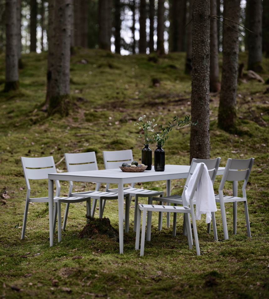 DELIA Utestol Light Grey