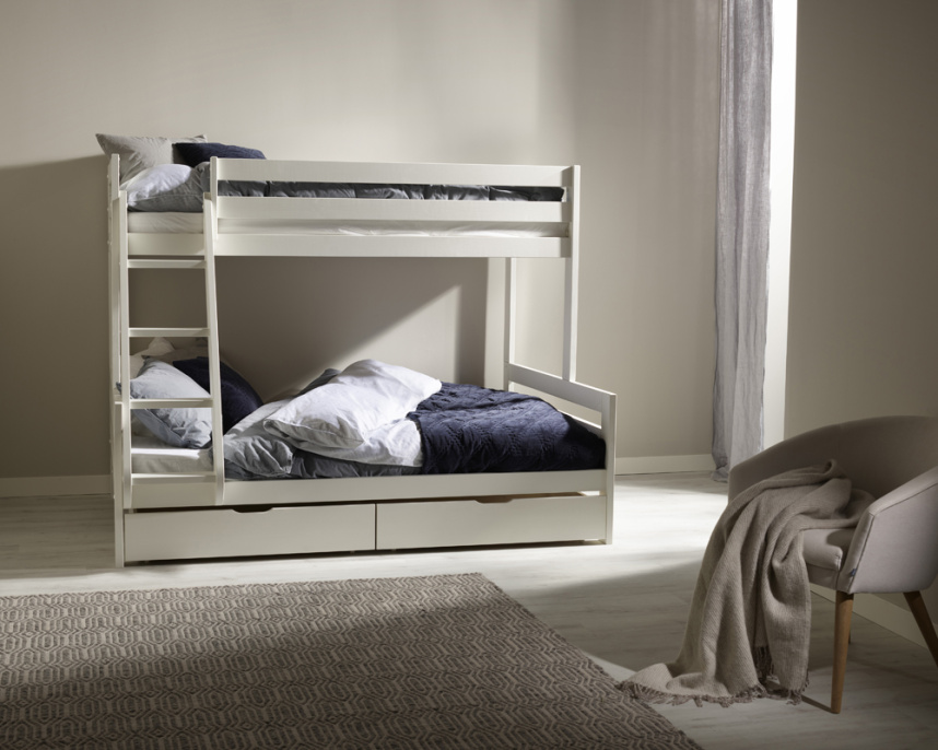 SIRI Våningssängar Vit, 90/140x200 cm