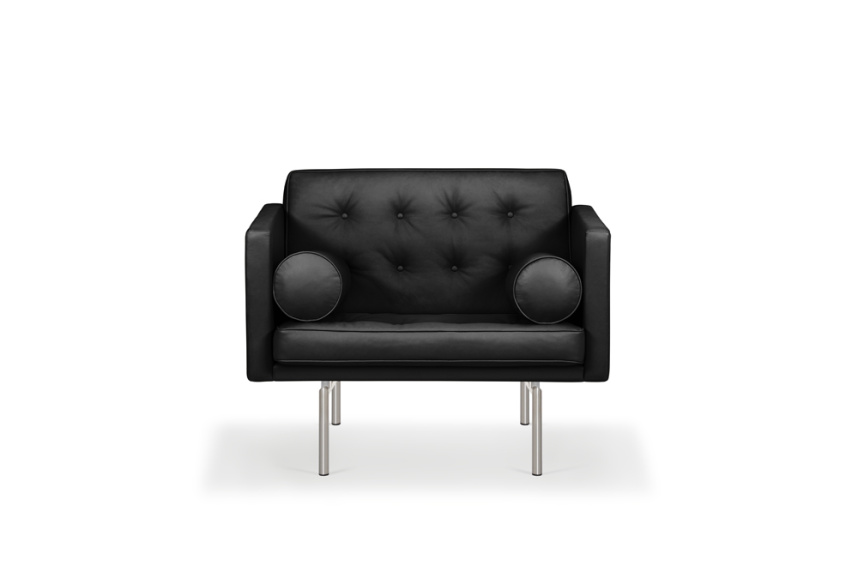 RITZY Fåtölj Läder Dakota Svart