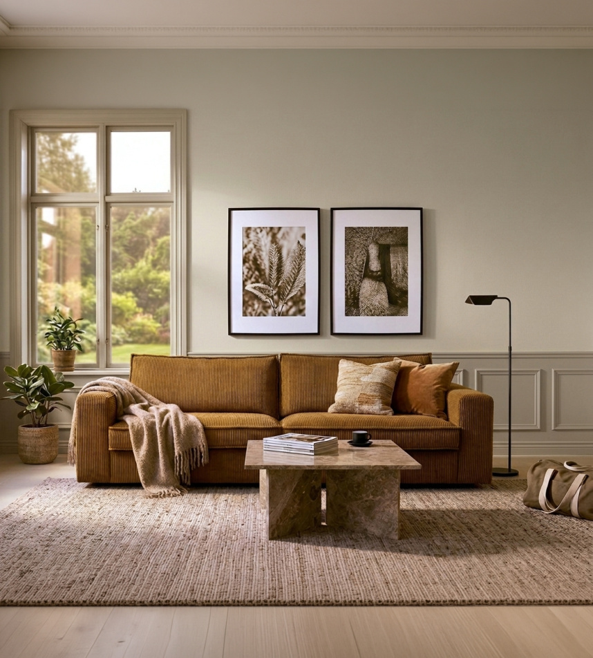 GRACE Soffa 3-sits Tyg Lincoln Yellow