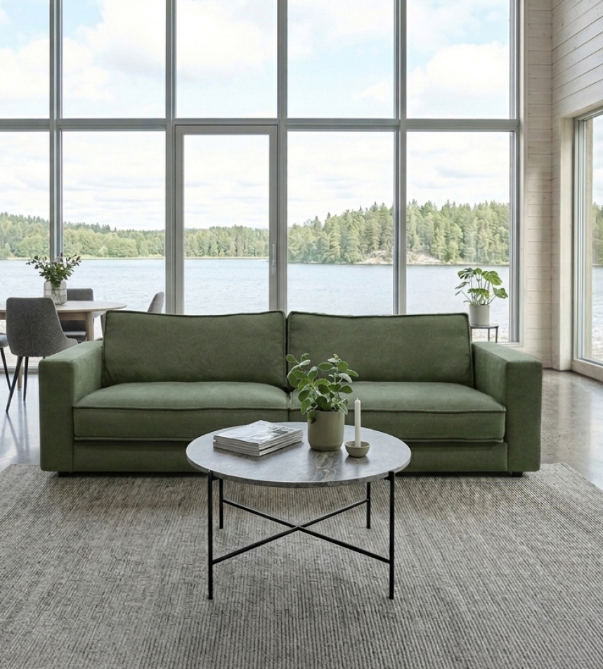 FIONA Soffa 3,5-sits Tyg Perfect Harmony Green