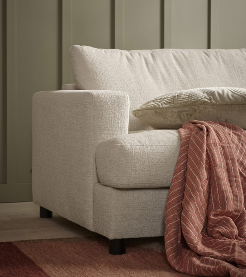 ALICE Soffa 3,5-sits Tyg Beatto Creme de Peche