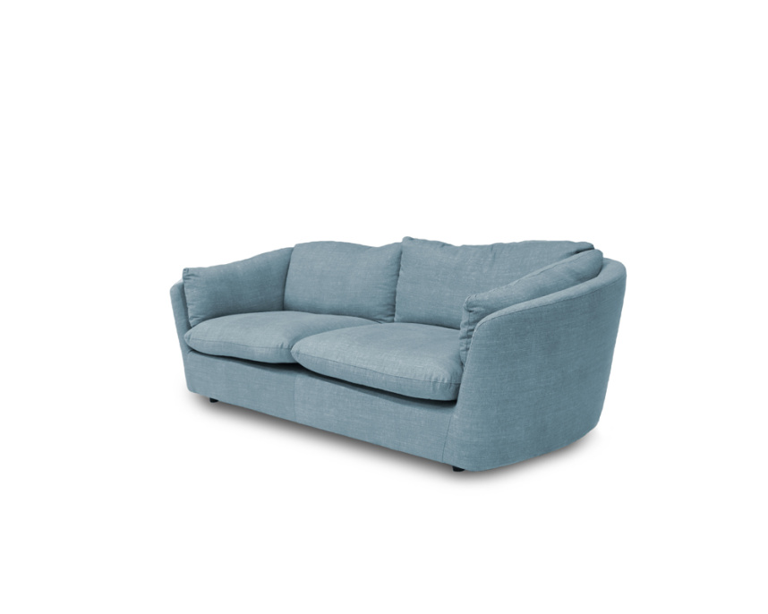 BONNIE Soffa 3,5-sits Dun. Tyg Caleido Stampato Light Blue. Avtagbar klädsel.