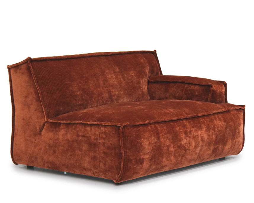 PLATANI Soffa 1,5-sits Tyg Levis 126 Copper