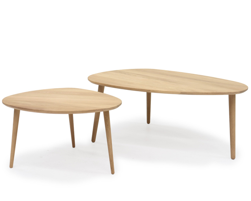 LUNDEN Soffbord Vitoljad massiv ek