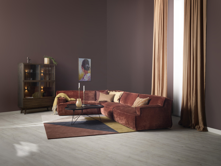 PLATANI Hörnsoffa Tyg Levis 126 Copper