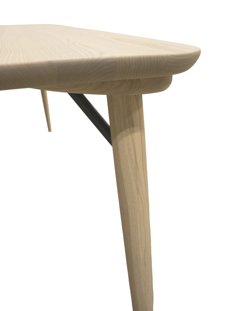 WAVE Matbord Massiv ask Varmvitoljad. 220x100 cm.