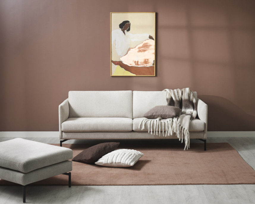 LUNA Soffa 3-sits Tyg Adria Beige