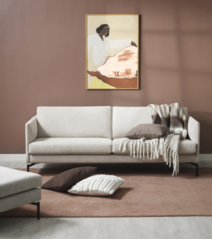 LUNA Soffa 3-sits Tyg Adria Beige