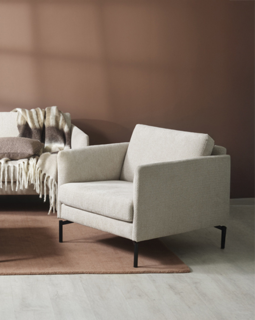 LUNA Fåtölj Tyg Adria Beige