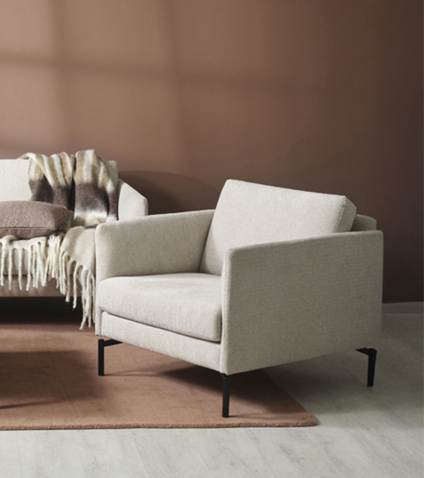 LUNA Fåtölj Tyg Adria Beige